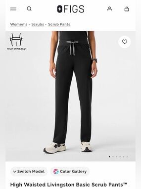 Figs High Waisted Livingston Basic Scrub Pants